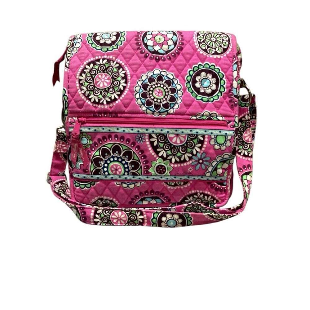 VERA BRADLEY Mailbag‎ Crossbody Bag  Pink Daisy,